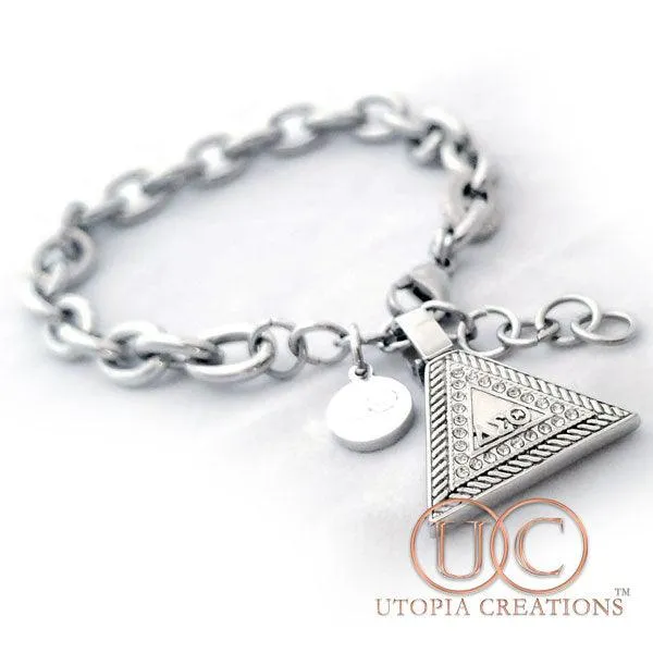 ΔΣΘ Pyramid Bracelet | Small Link (Stainless Steel)