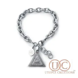 ΔΣΘ Pyramid Bracelet | Small Link (Stainless Steel)