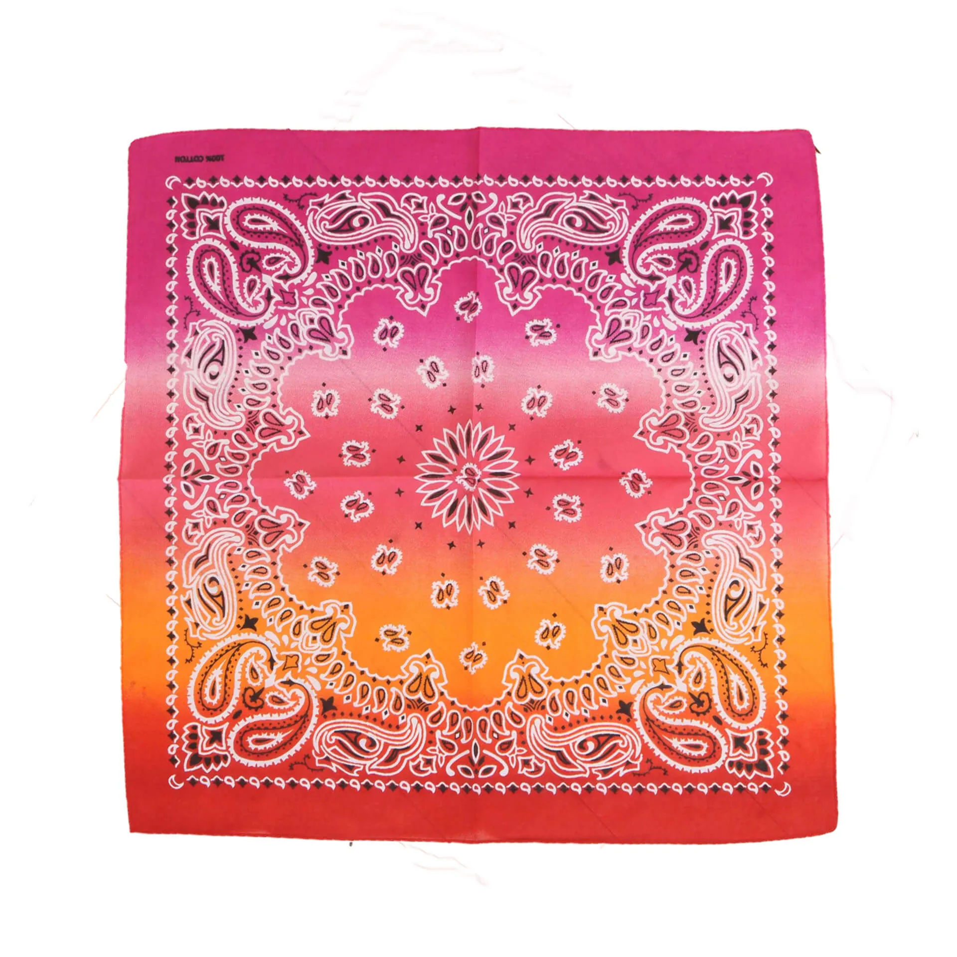 12 Pack Novelty Gradient Cotton Bandana Paisley Print Head Wrap Handkerchief (Gradient-Colors)