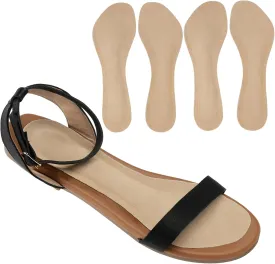 (2 Pairs) Pigskin Non-Slip High Heel Cushion Inserts Arch Support, Shock & Sweat Absorption, Adhesive Shoe Insoles for Dress Shoes Flats Boots Sandals Relief Blister Callus Pain, Fits Women 8-12 Size