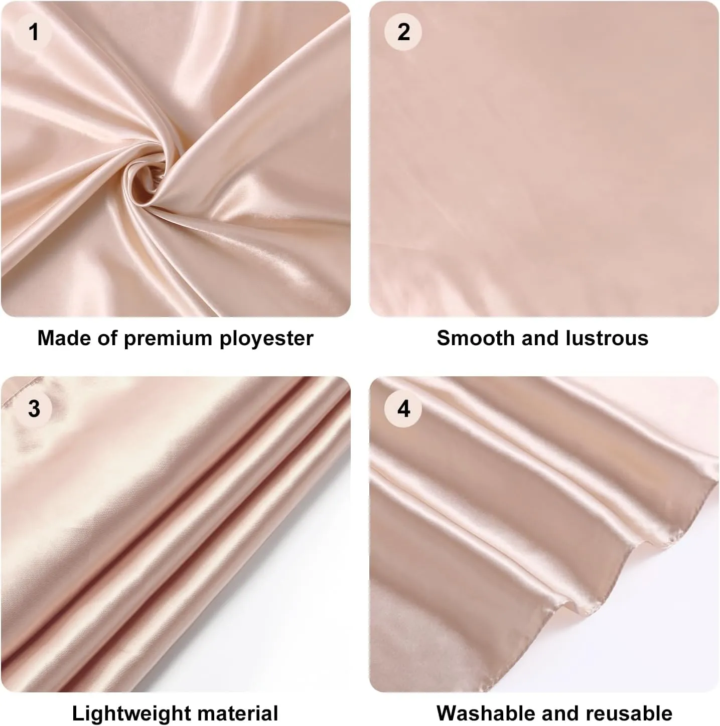 35 Large Square Satin Head Scarf - 3Pcs Silk Like Head Scarves Silk Bandana Satin Hair Scarf Head Wraps For Women