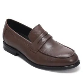 6 CM/2.36 Inches CMR CHAMARIPA Men's Shell Cordovan Height Increasing Loafers – Brown
