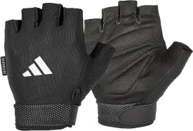 adidas Essential Weightlifting Gloves, Adjustable Fingerless Workout Gloves