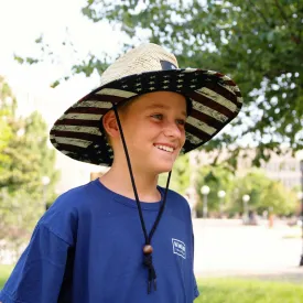 American Flag - Straw Hat - Youth