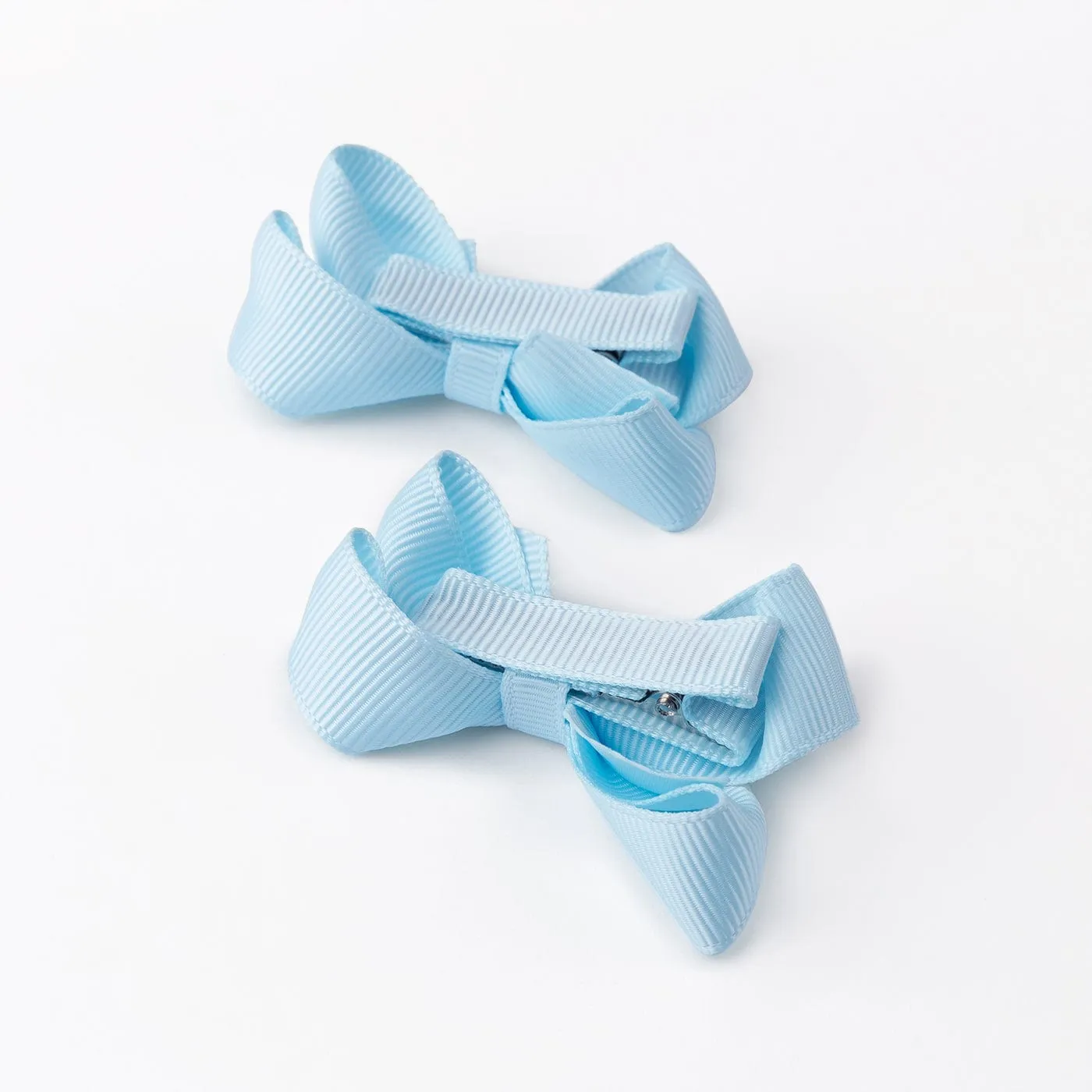 Baby's Bluish Bow Hairpin Set