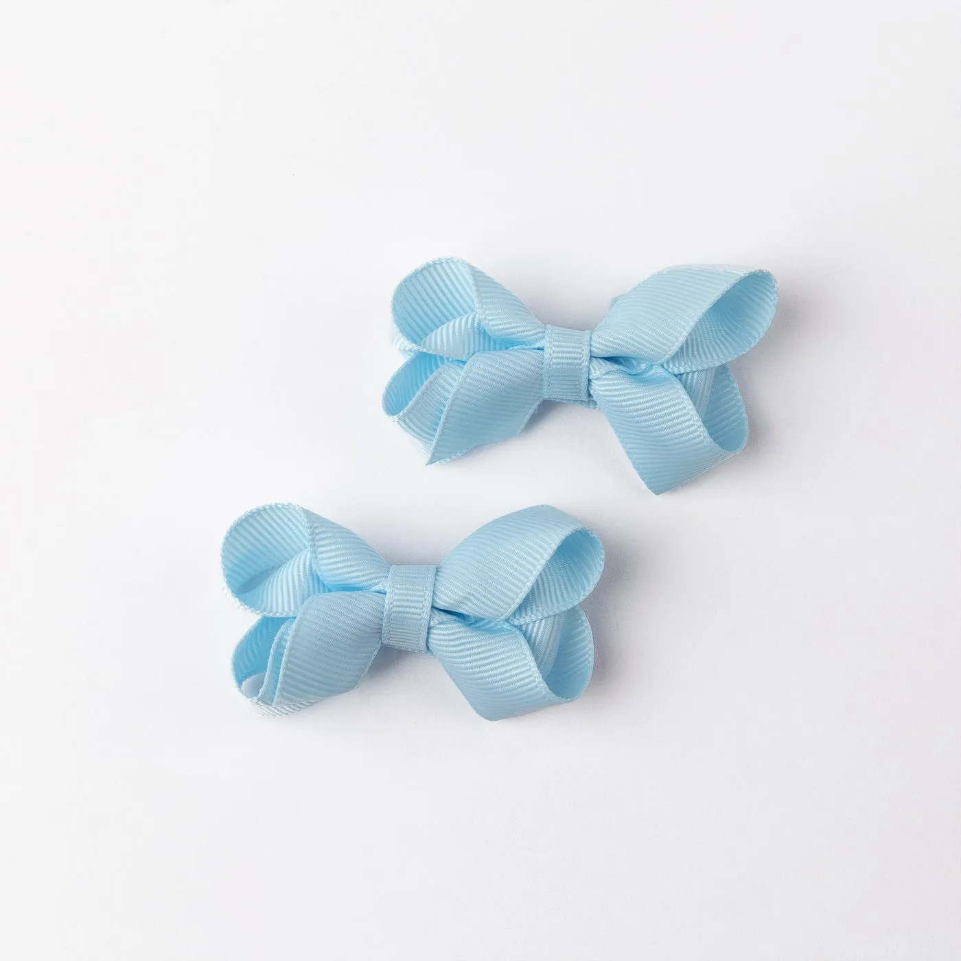Baby's Bluish Bow Hairpin Set