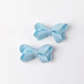 Baby's Bluish Bow Hairpin Set