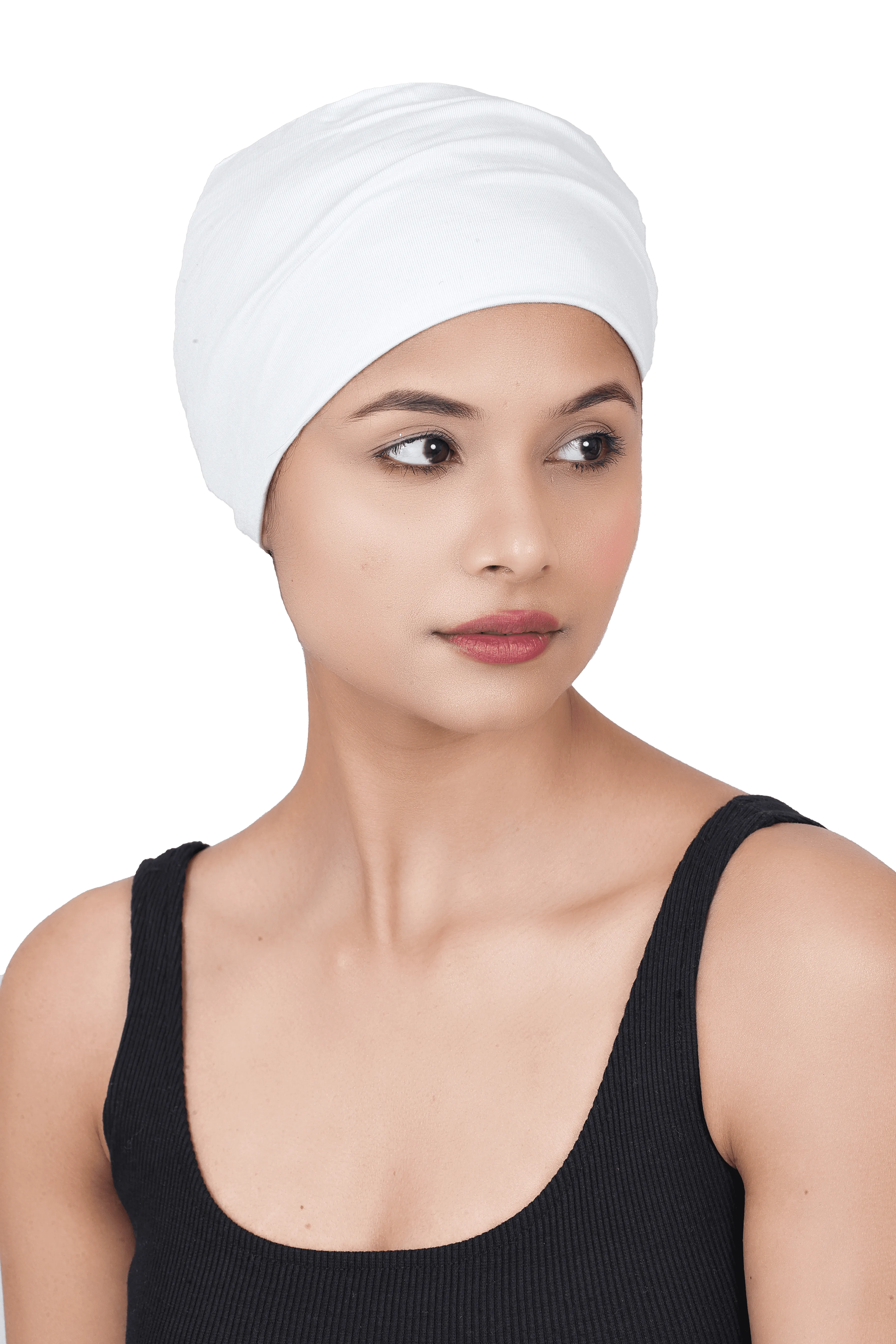 Beautifull  Bamboo Viscose Beanies Cap With Printed Front Rose Flower Band