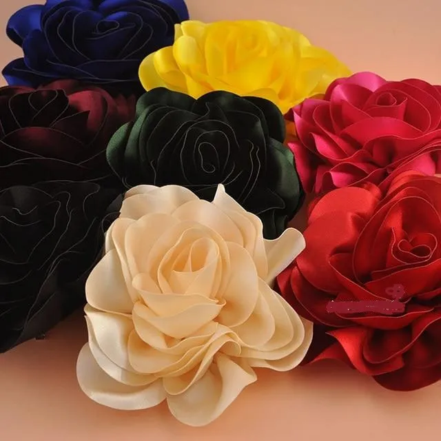 Big Satin Flower Hair Clip Fascinator