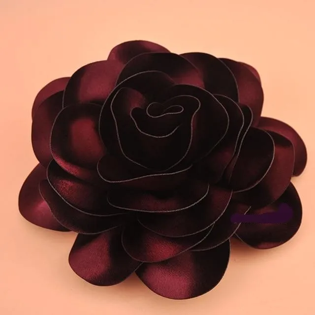Big Satin Flower Hair Clip Fascinator