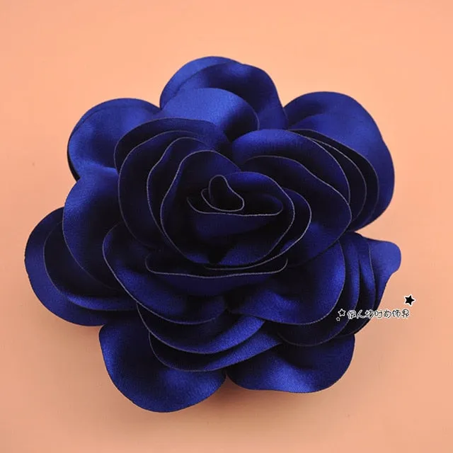 Big Satin Flower Hair Clip Fascinator