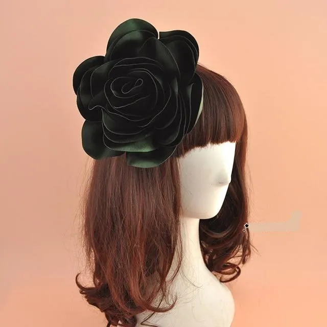 Big Satin Flower Hair Clip Fascinator