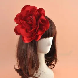 Big Satin Flower Hair Clip Fascinator