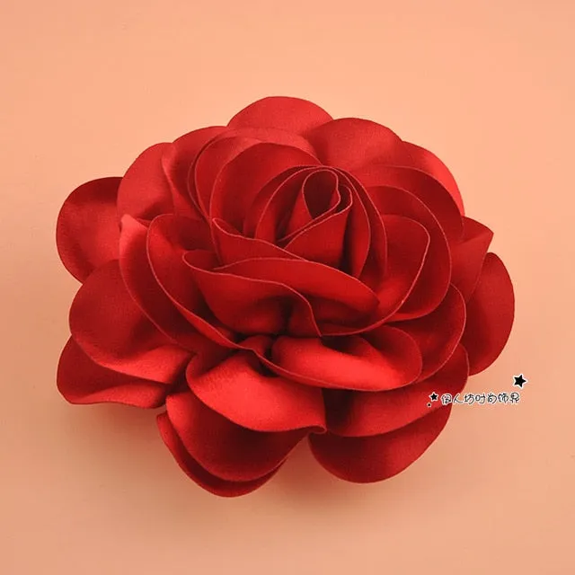 Big Satin Flower Hair Clip Fascinator