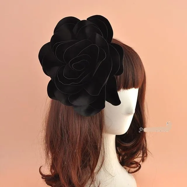 Big Satin Flower Hair Clip Fascinator