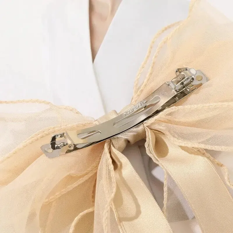 Bow Clip Pearl Black Hair Hairpin