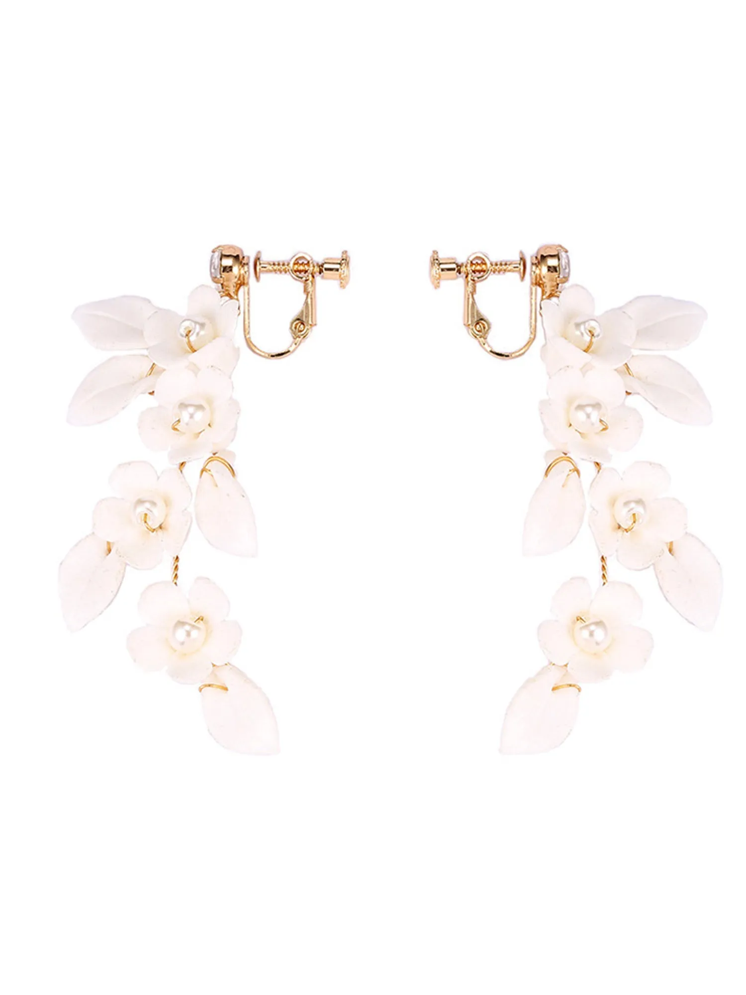 Ceramic Flower Ear Clip
