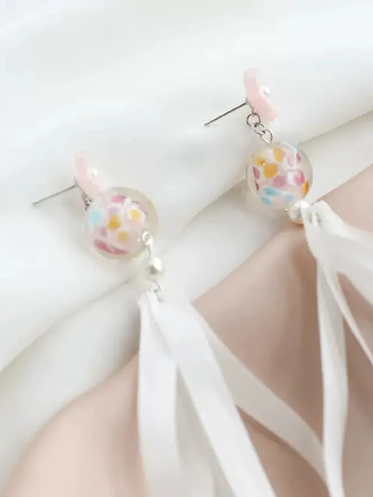 Cherry Blossom Chime Ear Studs & Clips