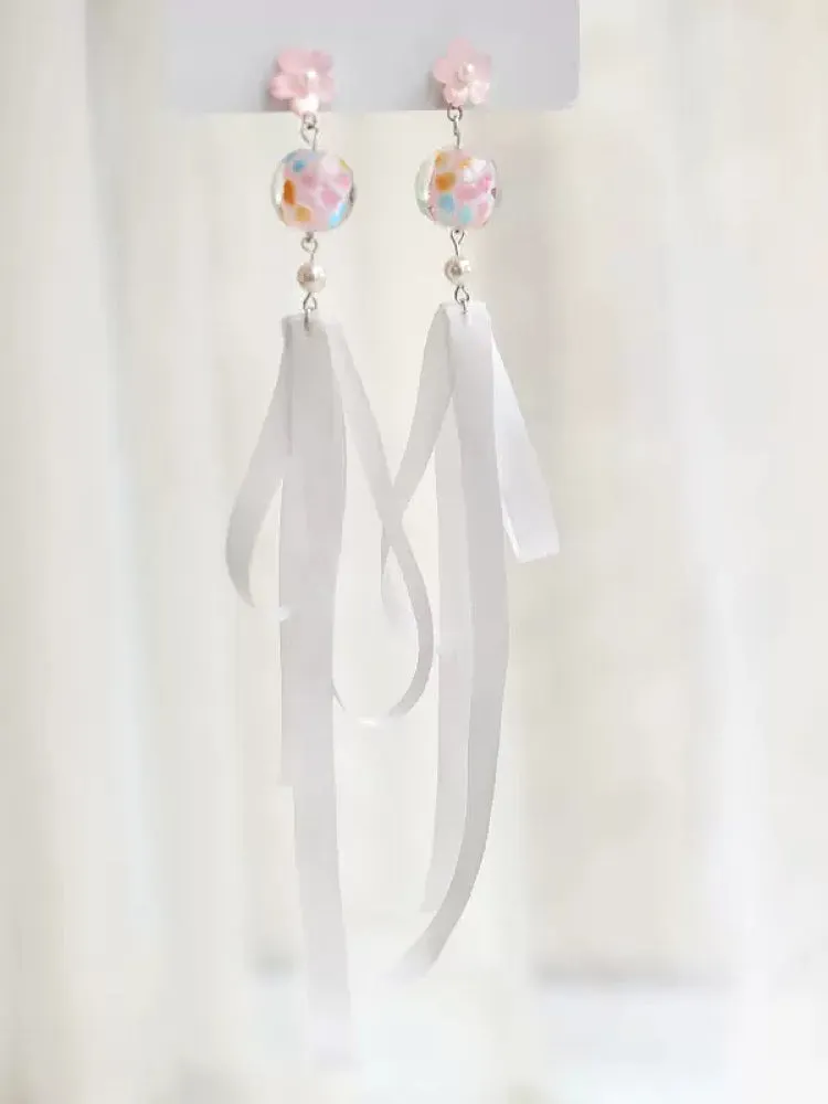 Cherry Blossom Chime Ear Studs & Clips
