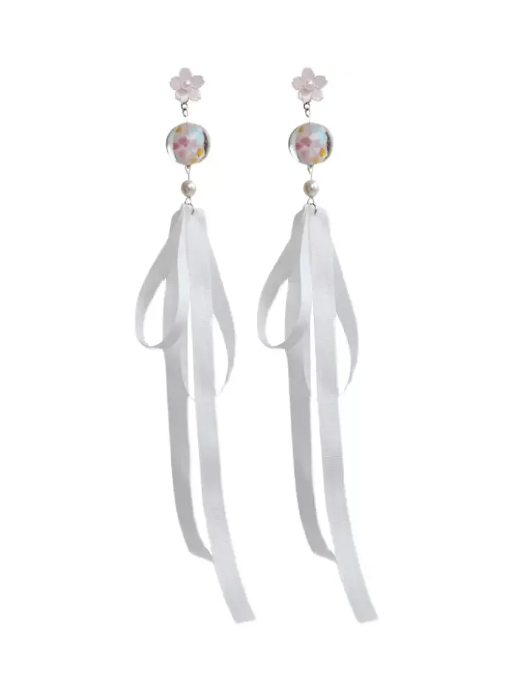 Cherry Blossom Chime Ear Studs & Clips