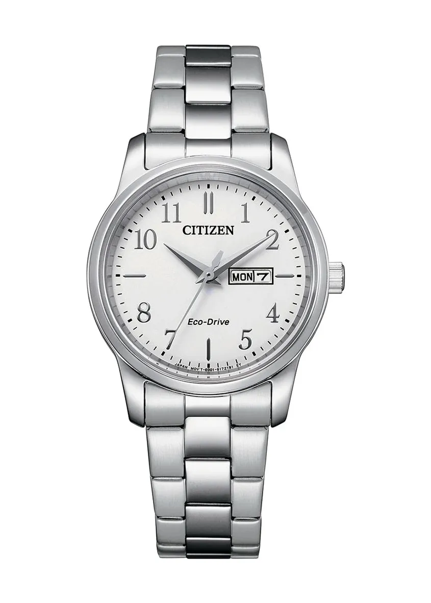 CITIZEN LADIES ECO-DRIVE STAINLESS STEEL BRACELET EW3260-84A