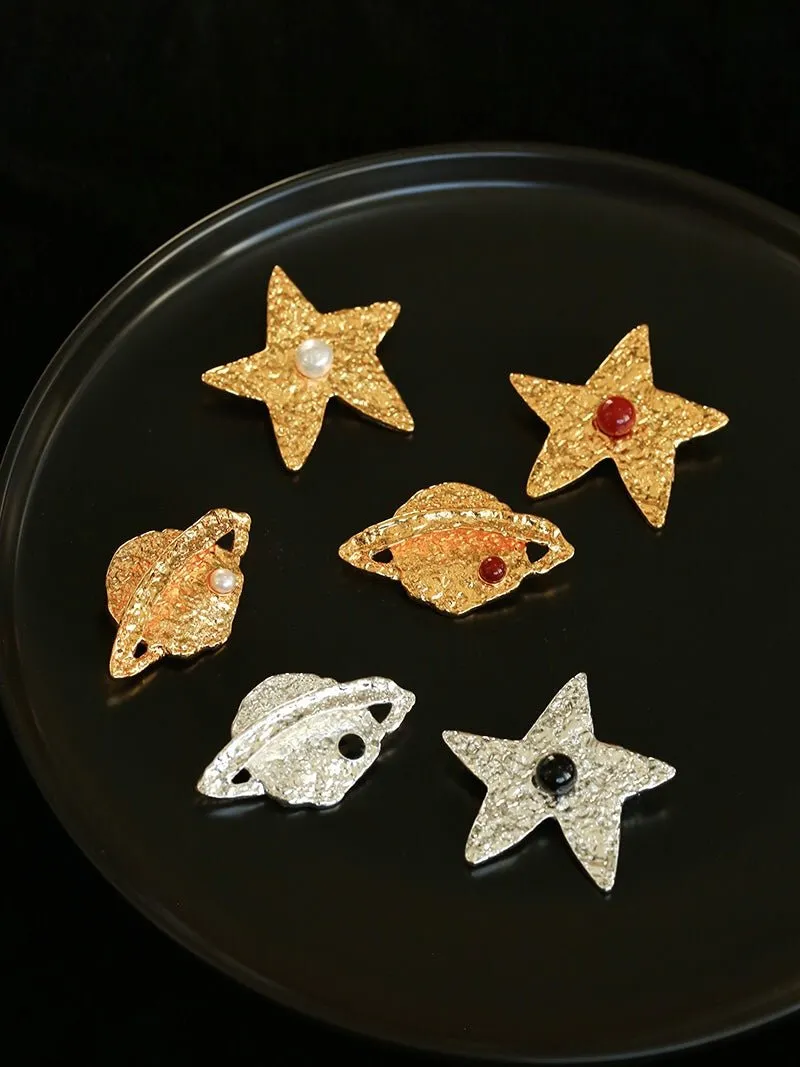 Dazzling Stars Pentagram Planet Element Brooch