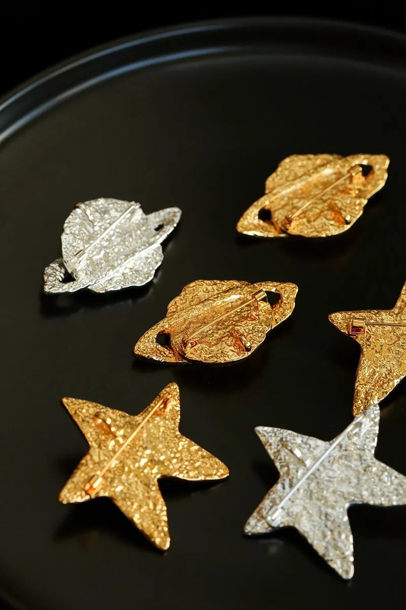 Dazzling Stars Pentagram Planet Element Brooch