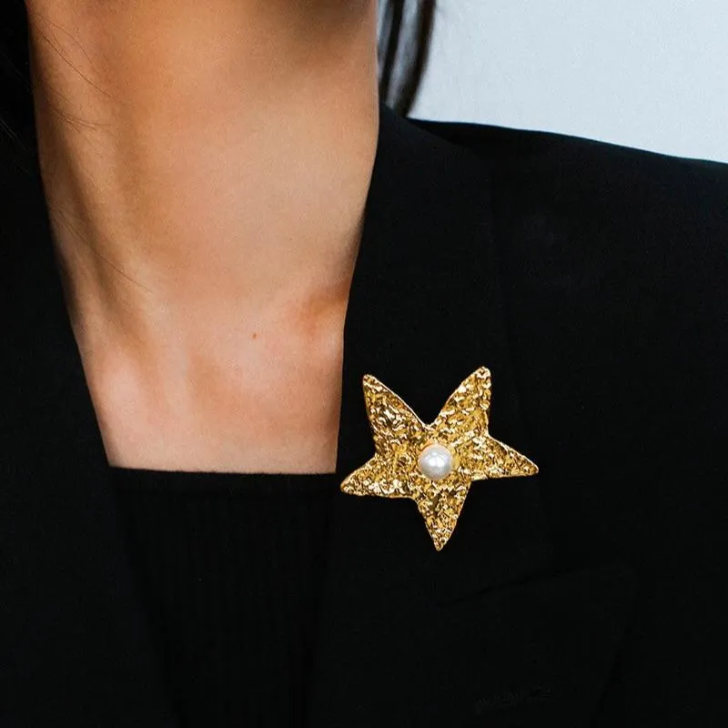 Dazzling Stars Pentagram Planet Element Brooch