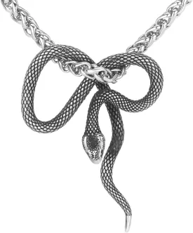 Fashion Snake Necklace Men Women Gothic Stainless Steel Animal Pendant Jewelry Gift