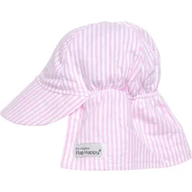 Flap Happy UPF 50  Sun Hat | Pink Seersucker