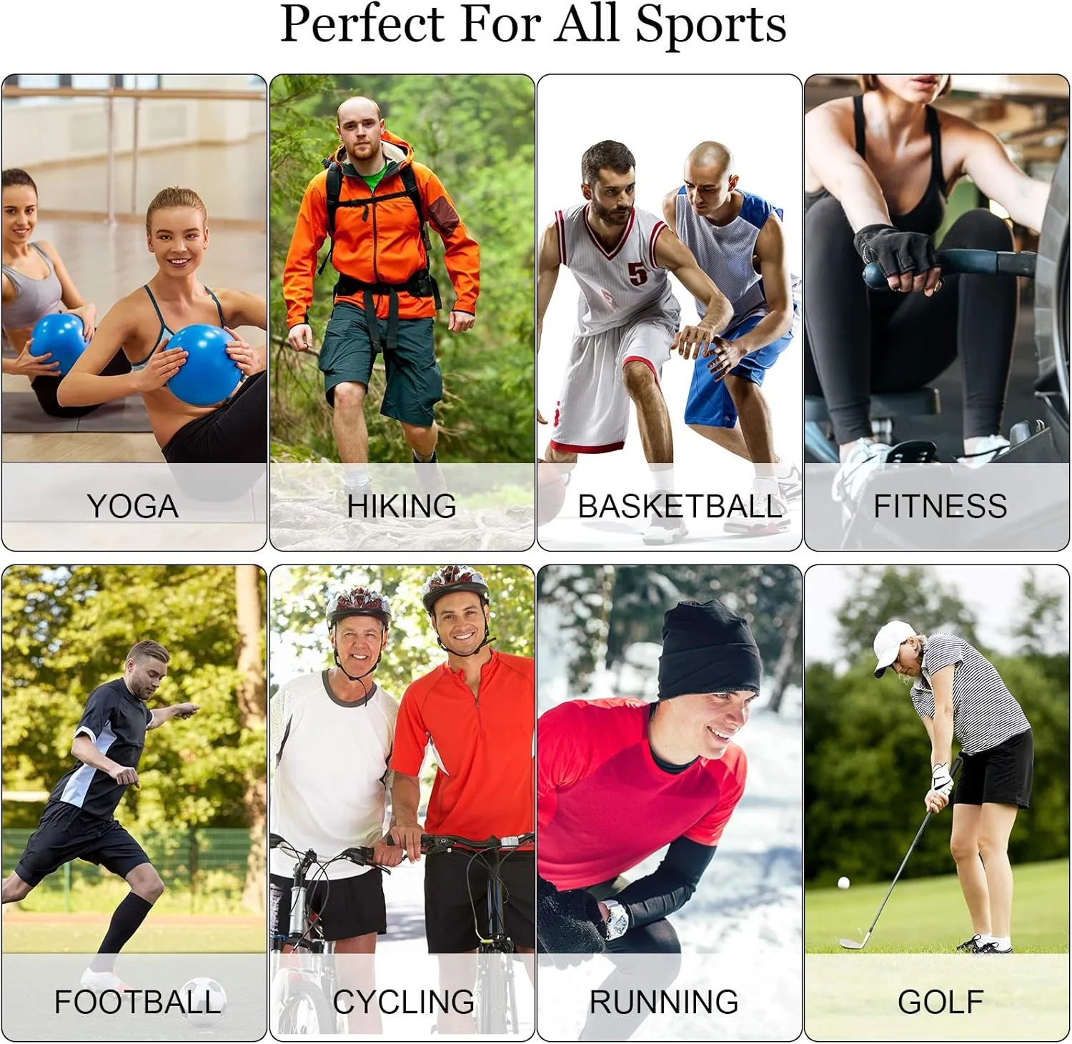 Geyoga 3 Pairs Compression Leg Sleeves Full Length Long Knee UV Protection Sleeves for Outdoor Sports Cycling Football
