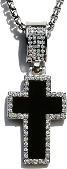 Gorgeous Cross Necklace for Men Women, Hip Hop Jewelry, 316L Stainless Steel Pendant Necklace, 23inch Chain, Come Gift Box
