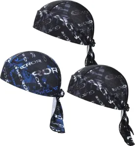 GXCROR 3 Pack Cooling Do Rags Sports Bandanas Cap Skull Caps for Men Breathable Women Skull Cap Helmet Liner