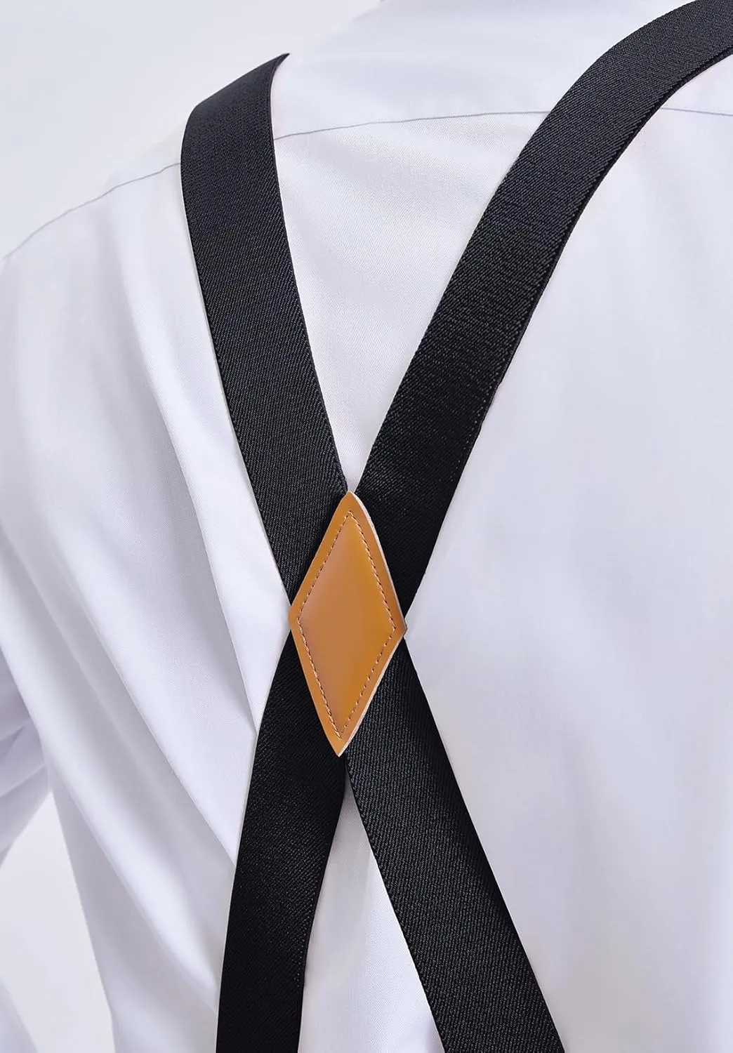 HISDERN Bow Tie and Suspenders for Men Elastic X-Back Suspender and Bowtie Set Adjustable Braces for Wedding Tuxedo