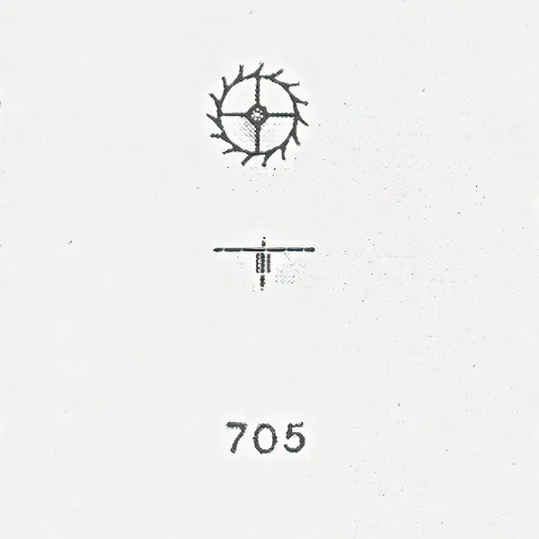 Jaeger LeCoultre® calibre # 10ROL escape wheel and pinion