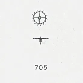 Jaeger LeCoultre® calibre # 10ROL escape wheel and pinion