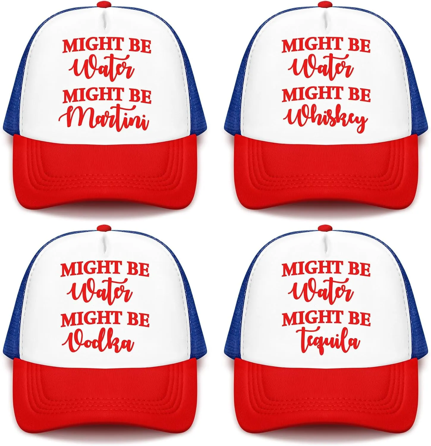 JaGely 4 Pcs Trucker Hat for Women Joke Funny Baseball Cap Classic Adjustable Cap for Women Men Gifts