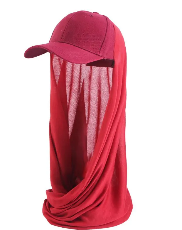 JDBQM-76A Summer hood hat one-piece hat scarf hat solid color headscarf