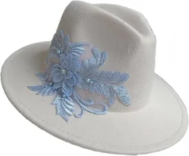 JNKIHAPOT Women's Embroidered Jazz Hat Wedding Hat Fedora Hat Wedding Hat Men's Fedora Hat Sombrero