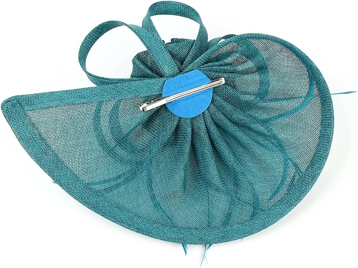 LATIMOON Fascinators Hat for Women Tea Party Headband Mini top Hats Cocktail Flower Mesh Feathers Hair Clip