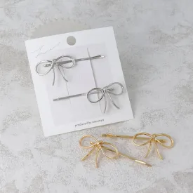Metal Bow Hairpin Set