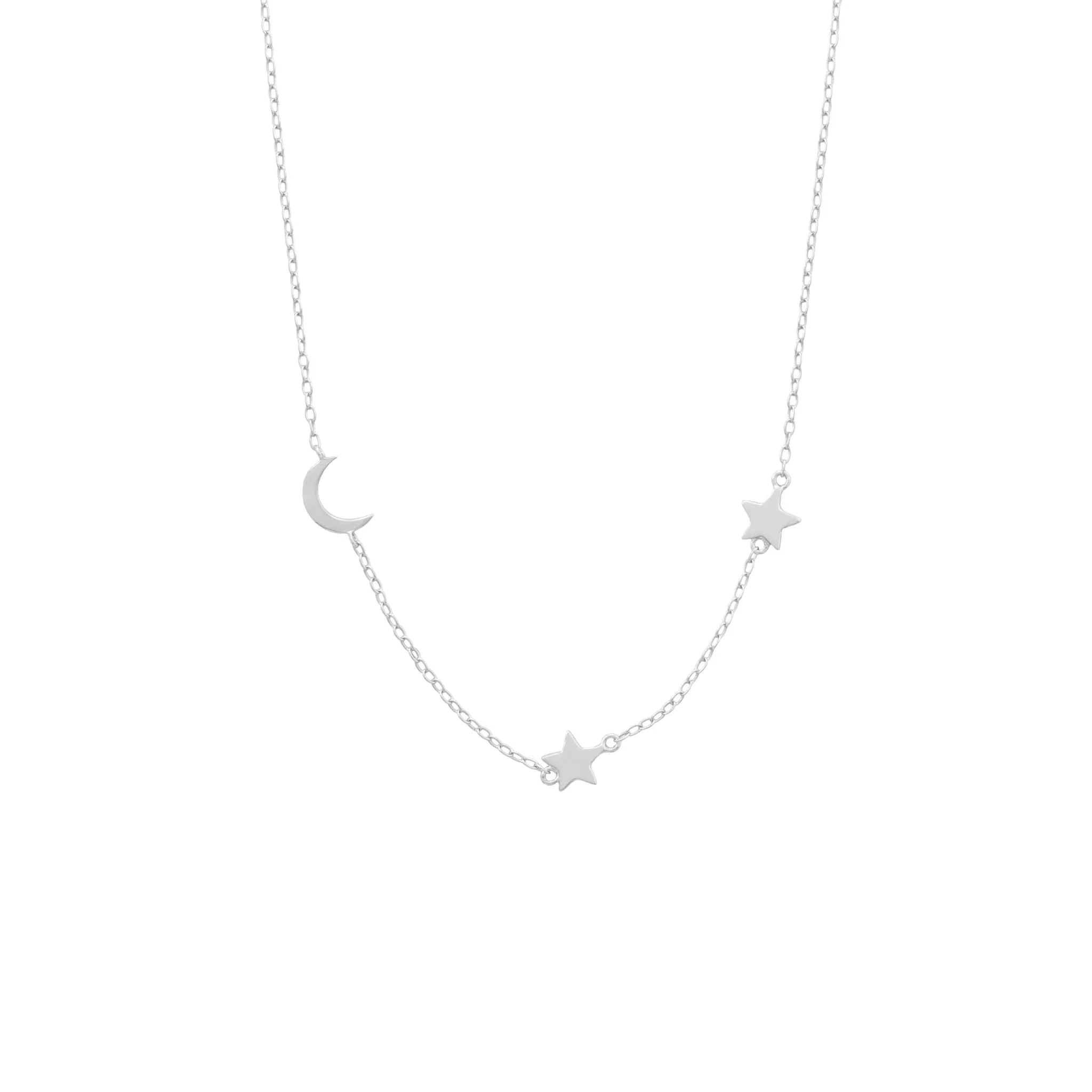Moon and Star Necklace