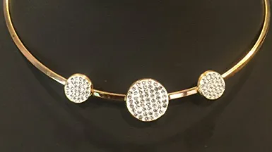 NECKLACE AND EARRING SET - (GOLD CIRCLE)