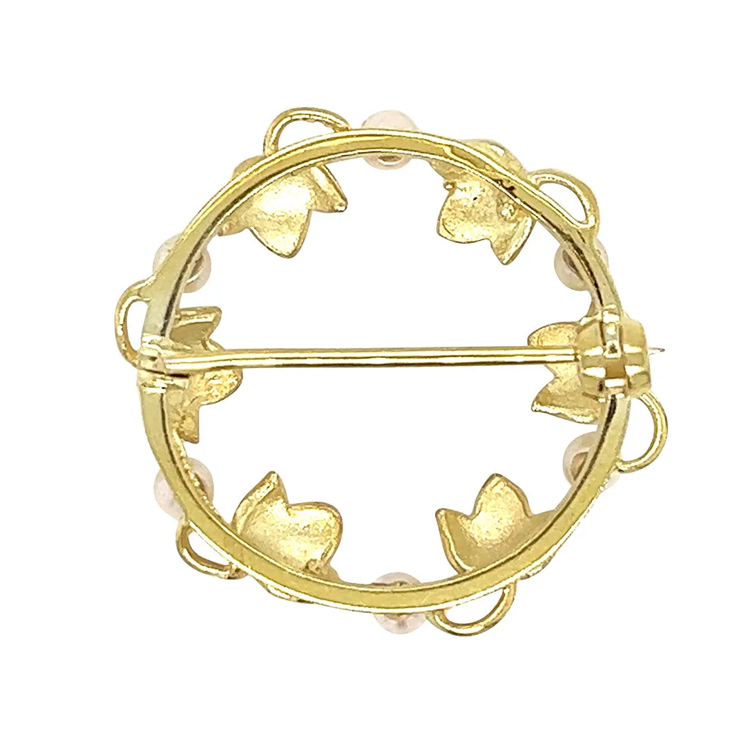 Pearl Circle Brooch