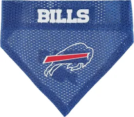Pets First NFL DOG BANDANA - BUFFALO BILLS REVERSIBLE PET BANDANA. 2 Sided Sports Bandana with a PREMIUM Embroidery TEAM LOGO, Small/Medium. - 2 Sizes & 32 NFL Teams available