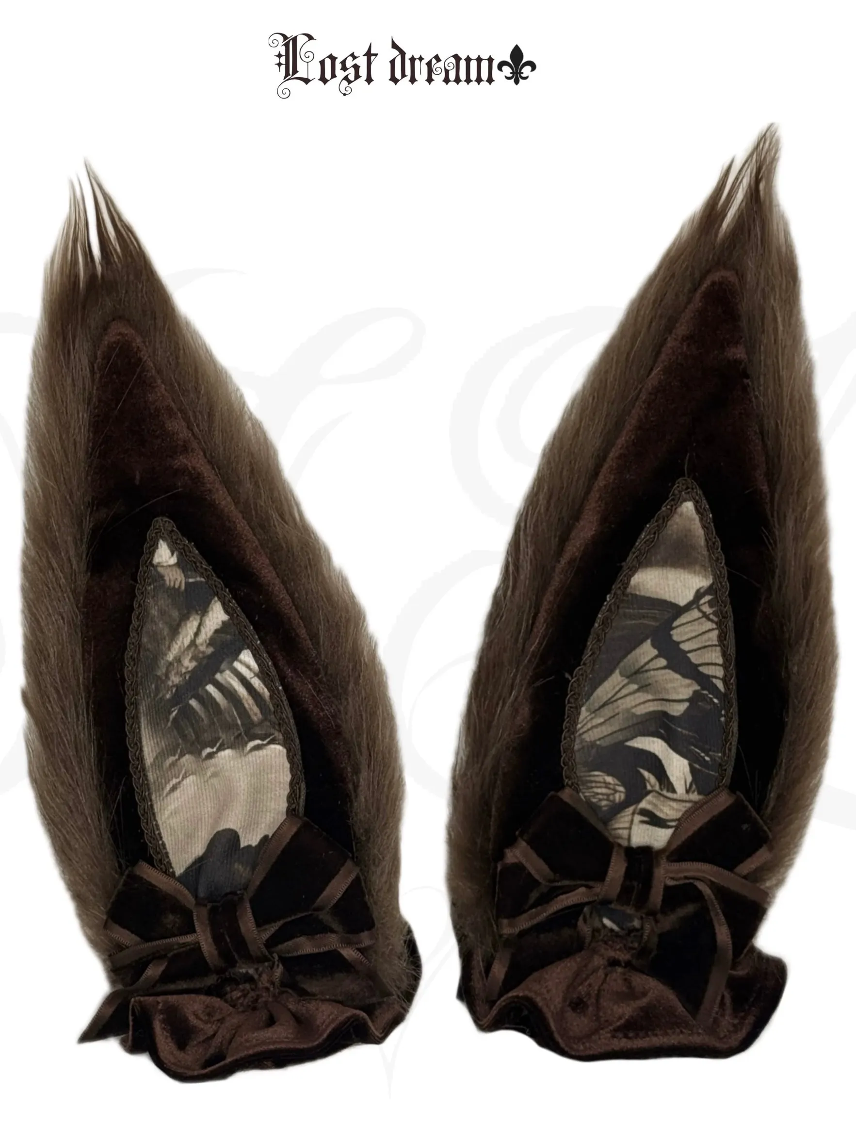 [Pre-order] NoLolita 25SS Lost Dream Faux Fur Ear Bunny Hair Clips Pins Cosplay