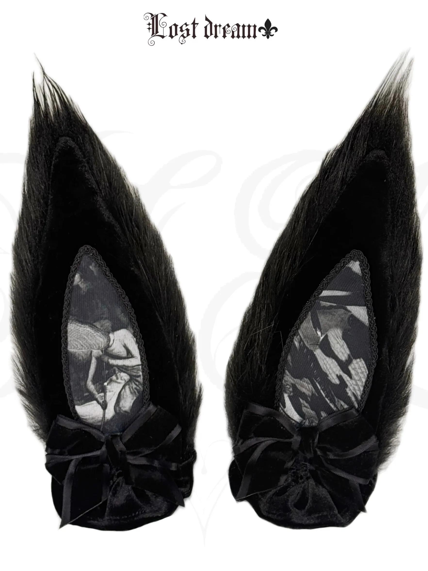 [Pre-order] NoLolita 25SS Lost Dream Faux Fur Ear Bunny Hair Clips Pins Cosplay