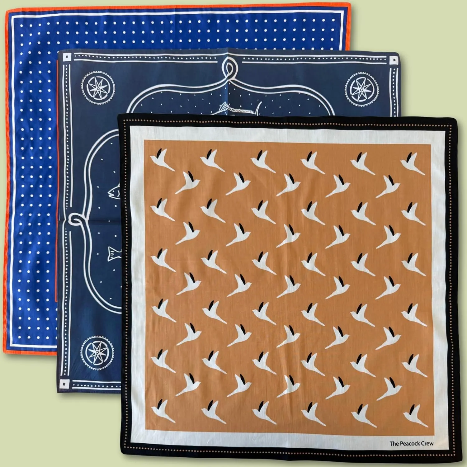 Premium Soft Cotton Designer Bandanas Pack for Men and Women 22 x 22 inches