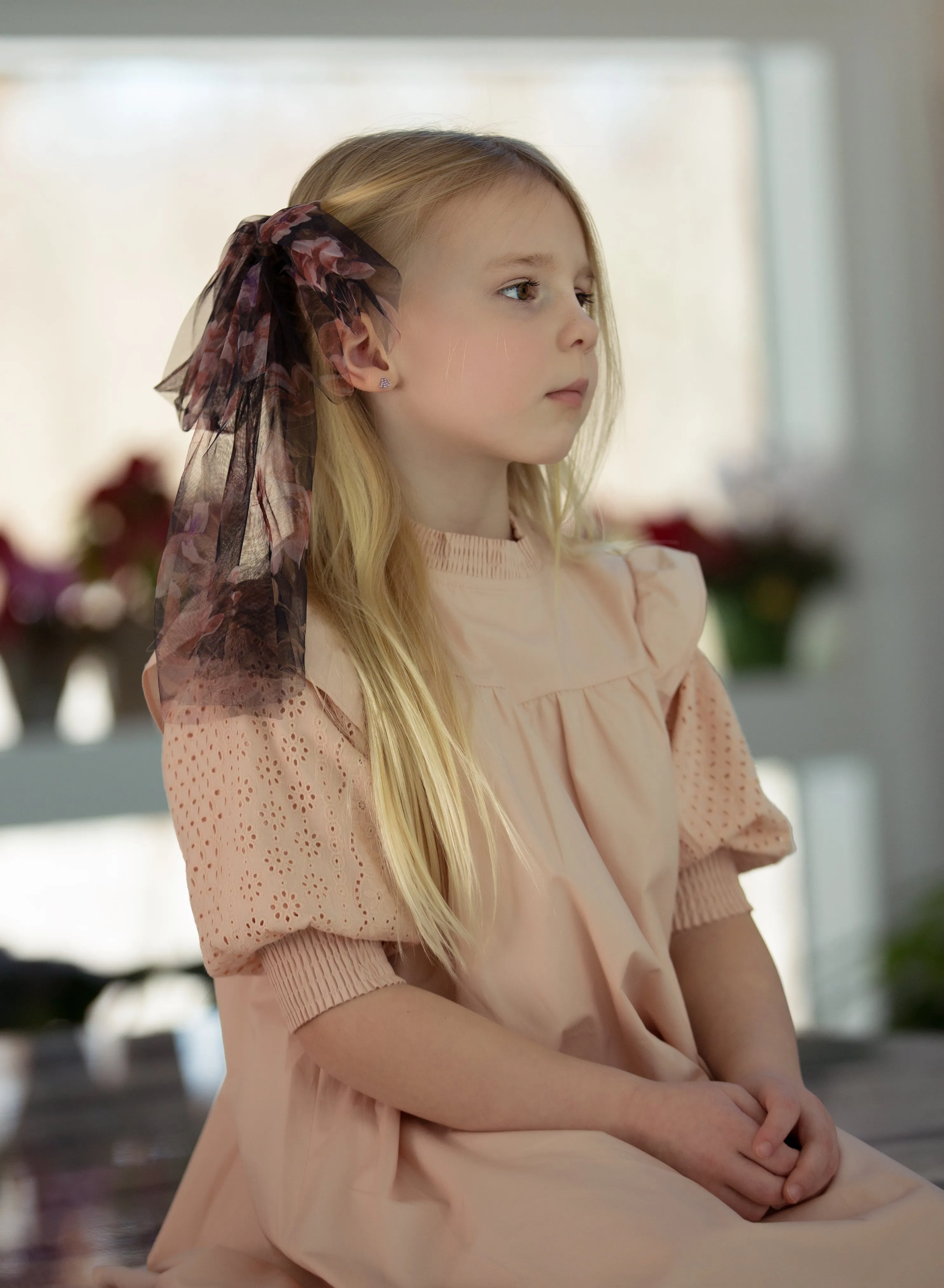 Printed Net Long Hairpin