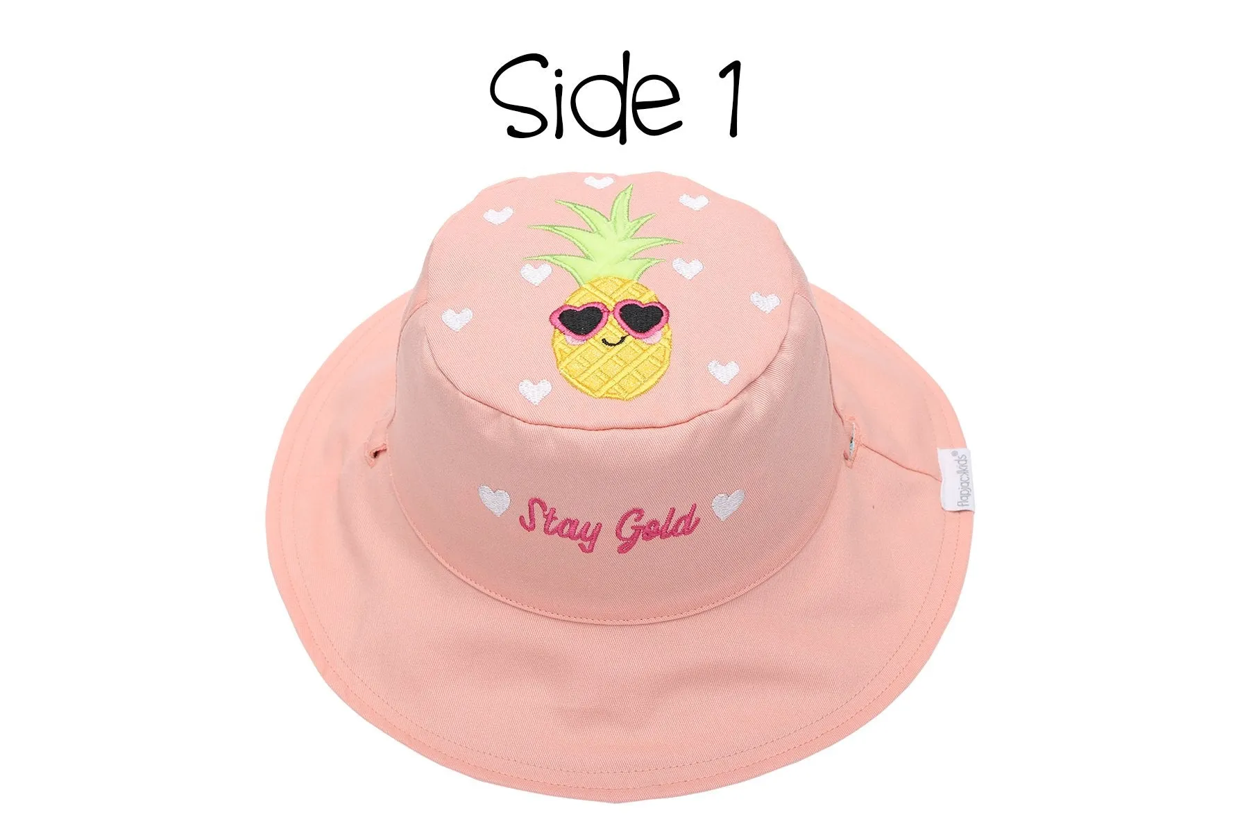 Reversible Baby and Kids Sun Hat - Flamingo | Pineapple